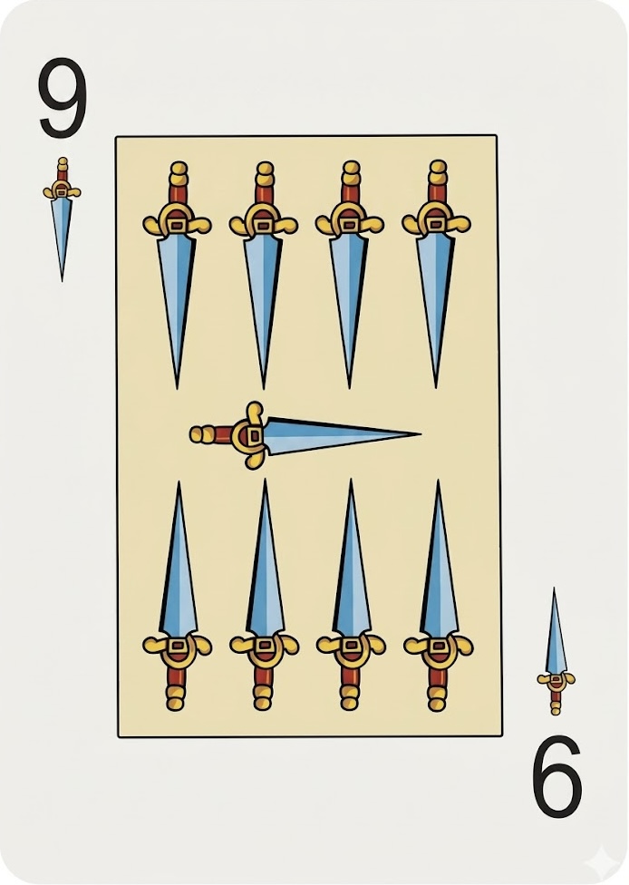 Nueve de espadas